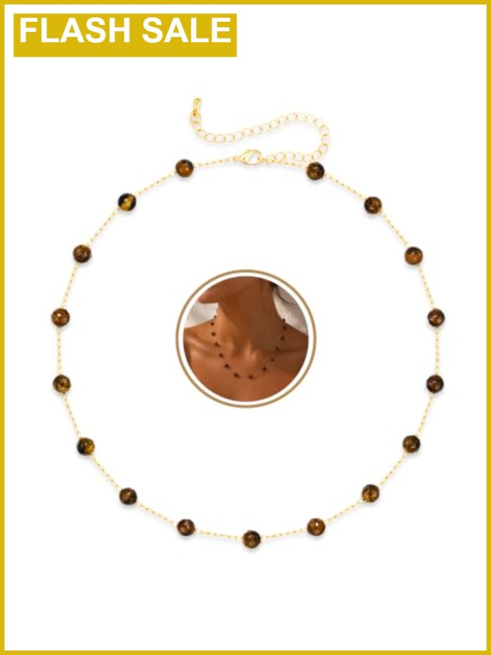 14K gold plated crystal beaded choker necklace